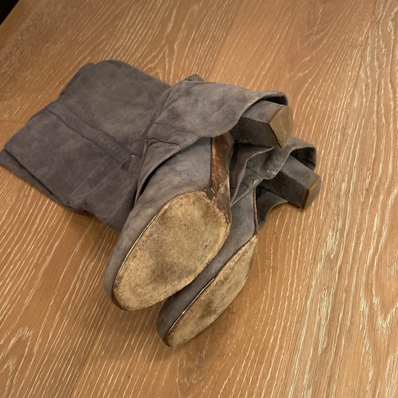 See by Chloe Grey Suede Heel Covered Boots - Picture 5 of 6